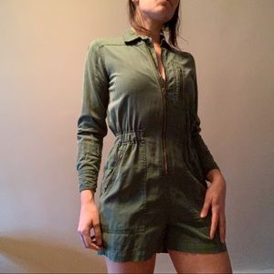J Crew Women’s Army Green Utility Romper sz 4